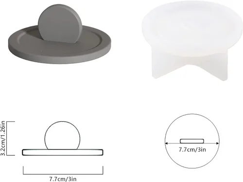 Miniatura 2 de Molde de silicona de tapa de cemento simple Molde cilíndrico de contenedor de vela de hormigón DIY recipiente de vela Herramienta de decoración