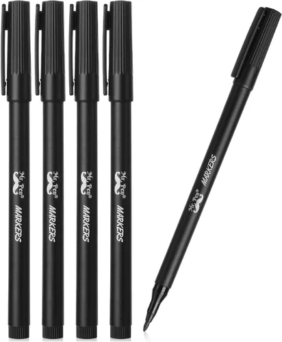 Mr. Pen - Marcadores de jardín, negro, paquete de 4, marcadores de plantas, marcadores de jardín para plantas al aire libre, impermeables,