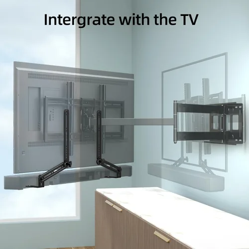 Miniatura 7 de HCMOUNTING Soporte para barra de sonido, montaje de barra de sonido debajo de la TV o encima de la TV se adapta a la mayoría de las barras de sonido