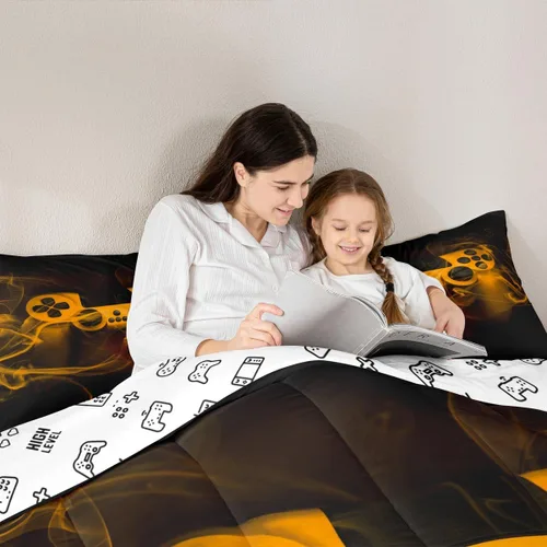 Miniatura 6 de Erosebridal Juego de edredón de videojuegos para niños y adolescentes, juego de ropa de cama de videojuegos, decoración del hogar para niños