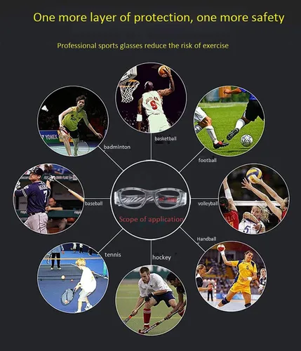 Miniatura 6 de N/A'' Gafas deportivas para niños, baloncesto, fútbol, entrenamiento, seguras, antiniebla, 7-12 Marco gris almohadilla blanca