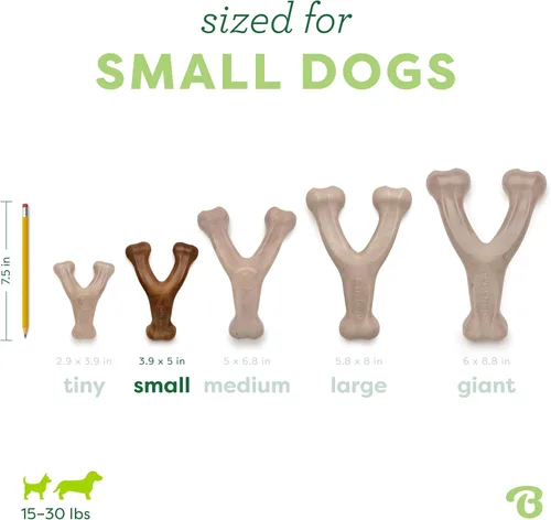 Miniatura 4 de Benebone Wishbone - Juguete masticable duradero para perros para masticadores agresivos, fabricado en Estados Unidos, pequeño, sabor a tocino real
