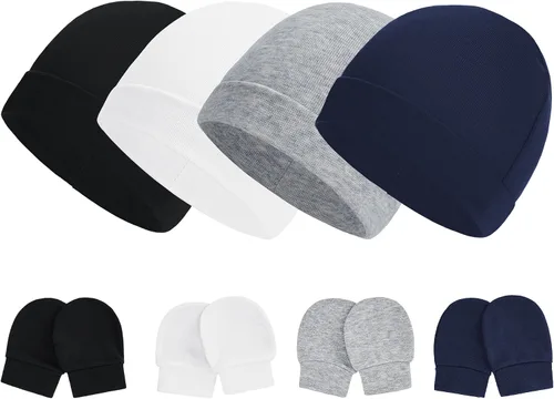 Zando Gorros de hospital para recién nacidos, gorro para bebés y niños de primera calidad, para niños y niñas, juego de 0 a 3 meses