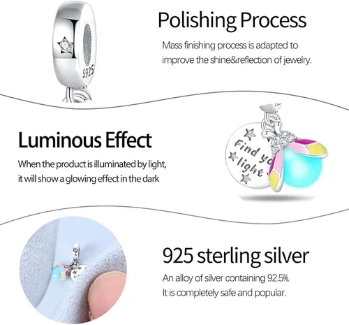 Miniatura 5 de Pandach 925 Sterling Silver Charms Beads fits Charms Bracelets &Necklace for Woman, Constellation Our Lady Dangle Pendant Bead Girl Jewelry Gifts