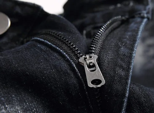 Miniatura 6 de DANT BULUN Jeans de motociclista para hombre, rasgados, ajustados, rectos y con cremallera Deco