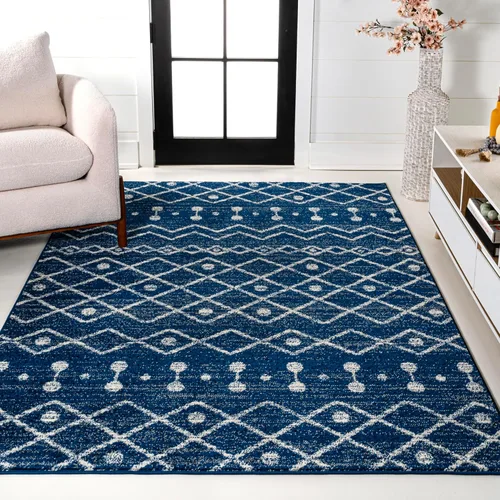 Miniatura 15 de JONATHAN Y Aksil - Alfombra marroquí Beni Souk negro/crema, 2 x 8 pies, bohemio, escandinavo, fácil limpieza para sala de estar, dormitorio, cocina