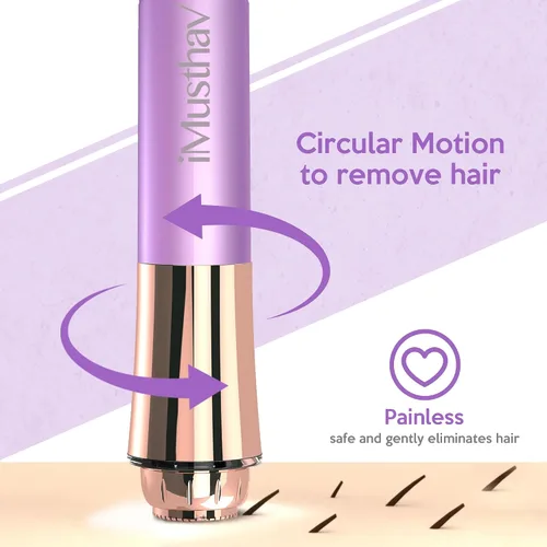 Miniatura 6 de Depilación facial para mujeres, removedor de vello facial eléctrico sin dolor e impecable, afeitadora facial y recortadora para labio superior