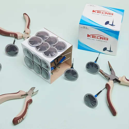 Miniatura 3 de Frienda Kit de 48 parches de neumáticos de goma para reparación de neumáticos, kit de enchufe de hongo, tapón de reparación de pinchazos de goma