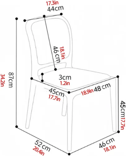 Miniatura 2 de Sillas de comedor de madera sin brazos, sillas de cocina de comedor, silla de escritorio de cocina de nogal con soporte trasero, silla