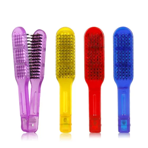 Miniatura 9 de Peine de madera contrachapada enderezamiento peinado peinado cerdas peine cuidado cepillo de doble cara resistente al calor