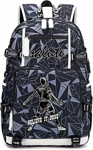 Miniatura 24 de Soccer Player 7 Mochila multifunción Viaje Fútbol Fans bolsa para hombres mujeres (estilo 4)