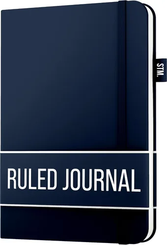Miniatura 15 de Cuaderno rayado para escribir, 200 páginas, papel grueso de 4.23 oz/m² con notas adhesivas, lazo para bolígrafo, banda elástica, tapa dura de cuero
