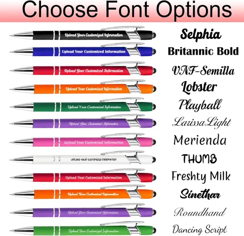Miniatura 3 de Bolígrafo personalizado, 12 unidades, a granel, bolígrafo personalizado con logotipo de mensaje de nombre comercial grabado, lápiz digital de tinta
