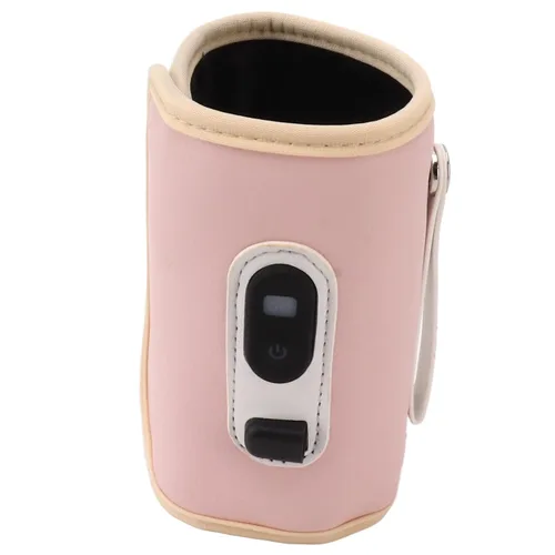 Miniatura 7 de Calentador de biberones USB, portátil, ajustable de 5 velocidades, para leche materna (rosa)