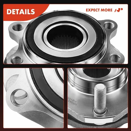 Miniatura 9 de A-Premium Cojinete de rueda delantera y conjunto de cubo con 5 lengüetas compatible con Nissan Rogue 2014-2023, Rogue Sport 2017-2022, Qashqai
