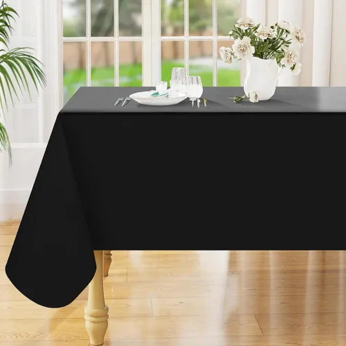 Miniatura 17 de Smiry Mantel cuadrado de vinilo impermeable de 54x54 pulgadas, protector de manteles de vinilo lavables, funda de mesa resistente a derrames