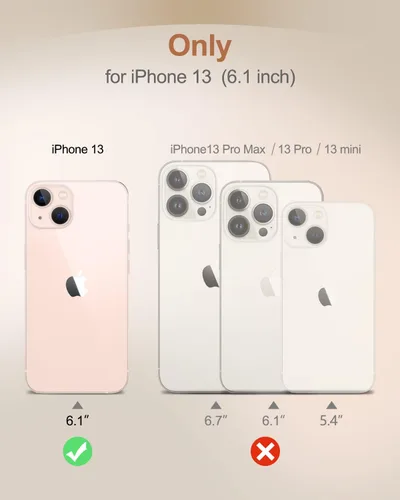 Miniatura 2 de SURITCH Funda compatible con iPhone 13 de 6.1 pulgadas 360 grados transparente a prueba de golpes de silicona a prueba de golpes [ultra híbrida]