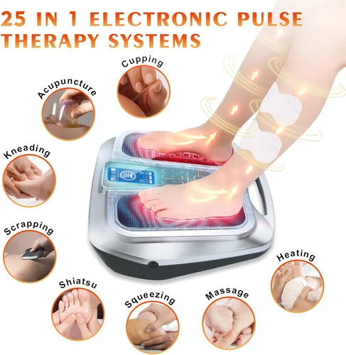Miniatura 4 de OSITO Estimulador de circulación de pies con calor, apto para FSA o HSA, masajeador de pies EMS para neuropatía, alivio del dolor, masajeador