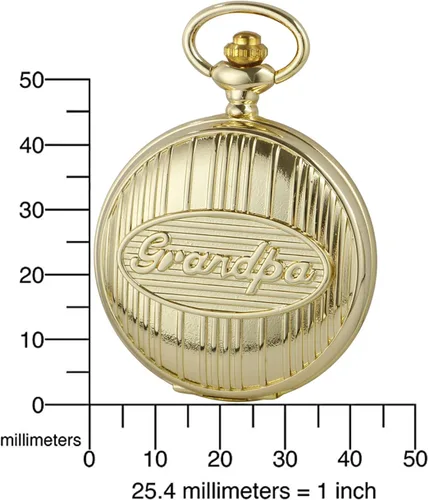 Miniatura 7 de Realpoo Father - Reloj de bolsillo de cuarzo grabado personalizado para papá, abuelo para padre y abuelo, reloj de bolsillo de cuarzo para hombre