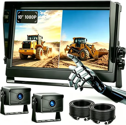 Miniatura 8 de Pantalla táctil inalámbrica de 128 GB de audio grande 1080P 2 Imagen dividida Monitor de 11 pulgadas Cámara de respaldo DVR incorporado Video