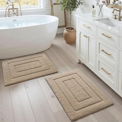 Miniatura 27 de DEXI - Alfombra de baño antideslizante, absorbente, de alta calidad, lavable a máquina, cómoda alfombra para cuarto de baño