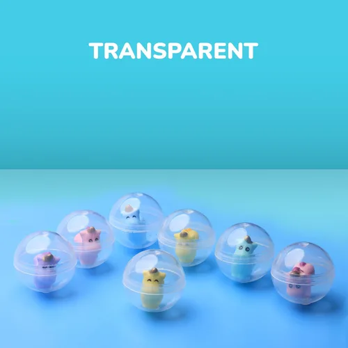 Miniatura 3 de Máquina expendedora de cápsulas redondas, 100 unidades, 1.26 pulgadas, cápsulas de máquina de chicles a granel, contenedor transparente a granel