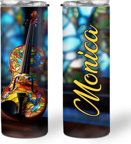 Miniatura 9 de Hyturtle Vaso delgado personalizado para pianista amante del piano, regalos de cumpleaños para amantes del piano, regalos de piano para hombres