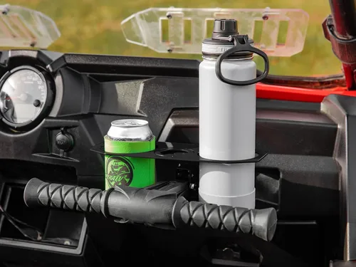 Miniatura 4 de SuperATV Portavasos negro para Polaris RZR 570/800 / 900 / XP Turbo/XP 1000 (ver ajuste) Se adapta a contenedores de 3.25 pulgadas de diámetro