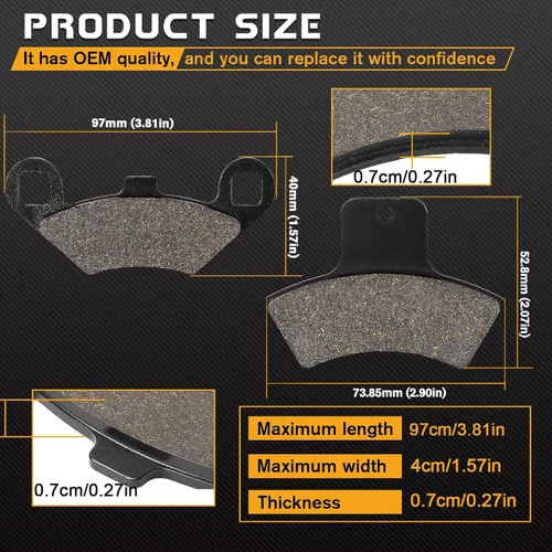 Miniatura 3 de LOCOPOW Pastillas de freno delanteras y traseras para Polaris Sportsman 335 500 400 Scrambler Magnum 500 325 Trail Boss 330 Trailblazer 400 250