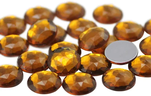 Miniatura 12 de Joyas de diamantes de imitación acrílicos redondos con parte trasera plana de 0.709 in, adornos de gemas de plástico para cosplay, disfraces
