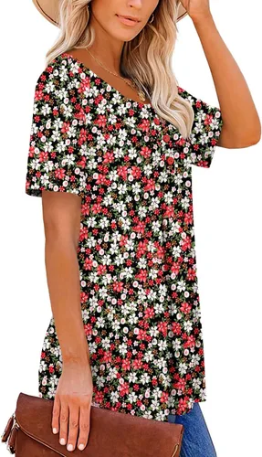 Miniatura 3 de ROSELINLIN - Camisas de manga corta para mujer, ajuste holgado, tops de verano para leggings