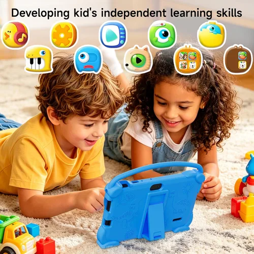 Miniatura 6 de YQSAVIOR Tabletas para niños, Tablet Android 12 para niños, 4 GB RAM 32 GB ROM, Tablet para niños pequeños de 7 pulgadas con pantalla IPS, control