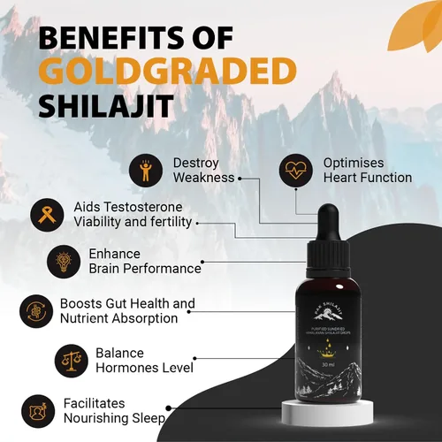 Miniatura 3 de PakShilajit® Gotas líquidas de Shilajit del Himalaya secadas al sol, la mayoría de las gotas de Shilajit de grado dorado prémium y orgánico por