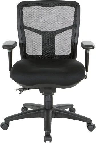 Miniatura 8 de Asiento de respaldo alto Office Star ProGrid con brazos ajustables y deslizador de asiento multifunción, Metal, Negro