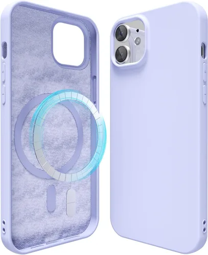 Miniatura 118 de oakxco Funda de silicona para iPhone 12 Pro Max, magnética, compatible con carga inalámbrica Magsafe, cubierta protectora de goma suave y delgada
