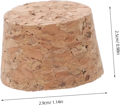 Miniatura 2 de Ipetboom Corchos de madera para botellas de 0.591 x 0.591 x 0.472 in, paquete de 30 tapones de corcho para decoración de manualidades de vino