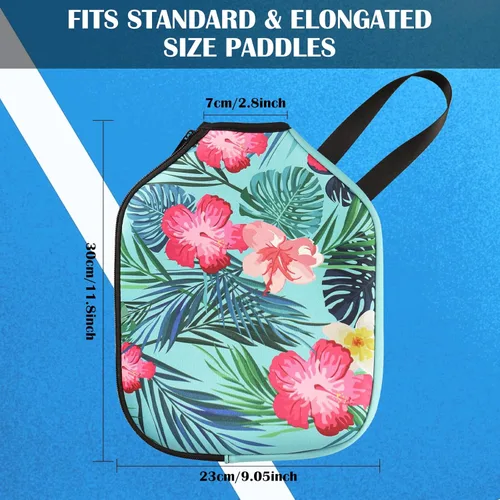 Miniatura 4 de Cubierta para Pala de Pickleball, Funda de Raqueta de Neopreno con Cremallera, 11.8" * 9.05" Cubierta de Protección para Pala de Pickleball Suave