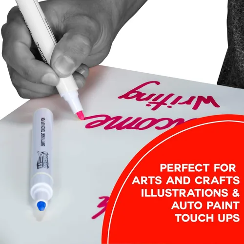 Miniatura 5 de U.S. Art Supply - Rotuladores de retoque de pintura en blanco vacíos (juego de 6) - Llena con tu propio arte Pintura acrílica a base de aceite