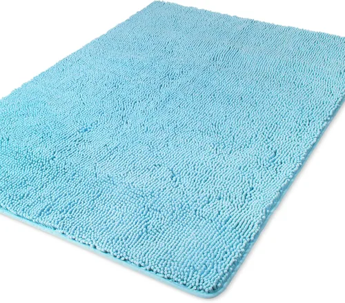 Miniatura 269 de Yeaban Alfombra de pasillo de baño de 24 x 72 pulgadas, antideslizante, alfombra de baño larga de felpilla gruesa, absorbente y lavable, alfombra