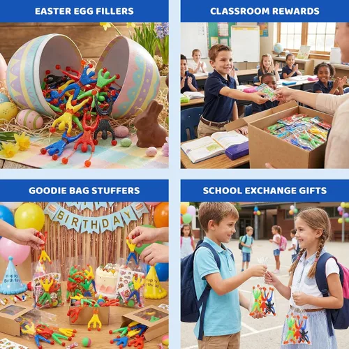 Miniatura 6 de JOHOUSE Juguete pegajoso para escaladores de pared para recuerdos de fiesta, paquete de 24 bolsas de regalos de verano para niños de 4 a 8, 8 a 12