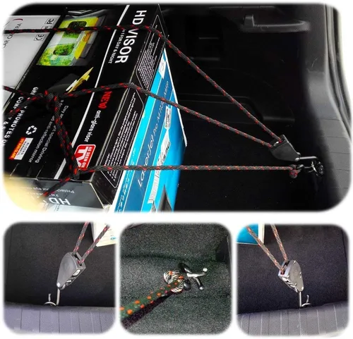 Miniatura 7 de LE KAPMOZ Correas de amarre para kayak, arco de canoa y popa, polea de trinquete de carga resistente, colgador de cuerda