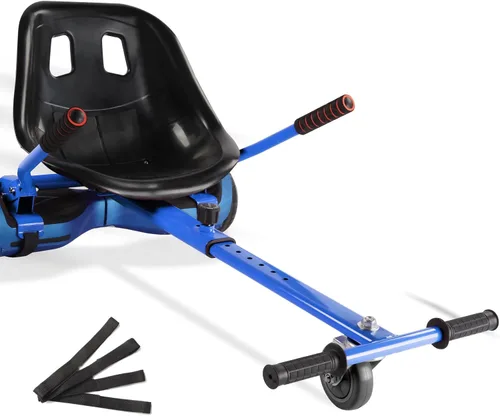 Miniatura 12 de Hishine Hoverboard Seat Attachment 265lbs Capacity, 26"-34.5" Adjustable Length Hover Board Go Kart Accessory w/Comfortable&Sturdy Seat,Go Cart Negro
