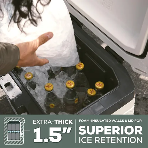 Miniatura 4 de Igloo Trailmate Cooler Cofre de hielo con carcasa dura aislada Hueso de 50 cuartos