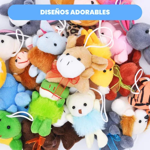 Miniatura 9 de Joyin - Juego de 24 mini juguetes de peluche de animales pequeños surtidos (24 unidades de 3 pulgadas cada una), llaveros de animales para decorar