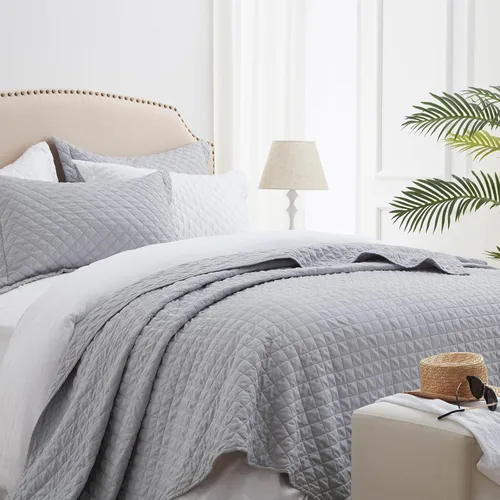 Miniatura 28 de SunStyle Home Colchas Tamaño Queen Verde Oliva, Cubrecamas Edredón Ligero, Juego de Ropa de Cama Tamaño Full Queen, Colcha Coverlet con Costuras 01