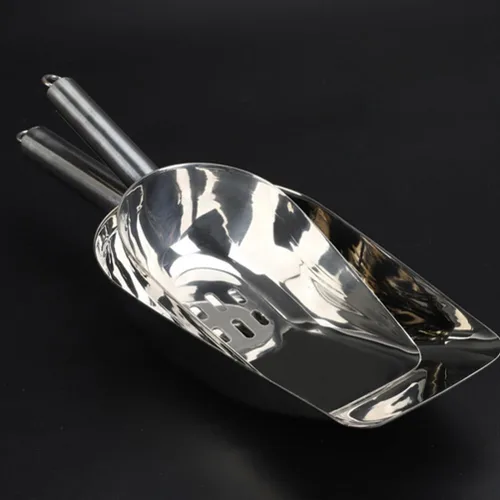 Miniatura 4 de Cuchara de hielo de filtro de hielo de acero inoxidable Cuchara de alimentos Pala de filtro de hielo Cuchara de filtro de hielo Cuchara de metal