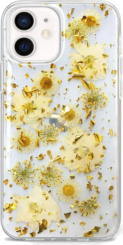 Miniatura 31 de Abbery - Funda diseñada para iPhone 12/12 Pro con purpurina, transparente y linda con diseño de mariposa, correa para la muñeca, brillante
