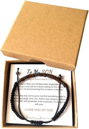 Miniatura 2 de Pulsera con código morse "I Love You" para hijo