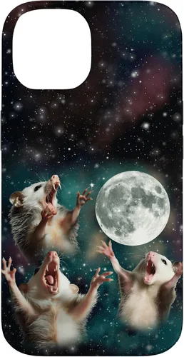 Miniatura 4 de Three Possum Moon 3 Opossum Funny Weird Cursed Meme Case para iPhone 17