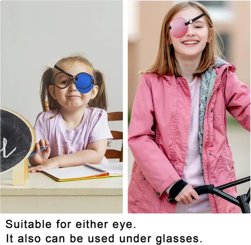 Miniatura 4 de Parche ocular, 2 unidades de parche ocular ajustable 3D, parches oculares médicos para ojo derecho o izquierdo, parches oculares para ambliopía u